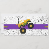 Monster Truck Ticket Geburtstag Einladung (Rückseite)