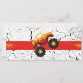 Monster Truck Ticket Geburtstag Einladung (Rückseite)