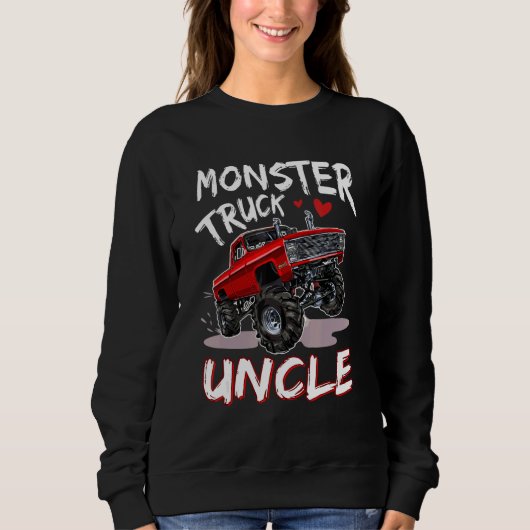 Monster Truck Uncle Driver Family Matching Trucks Sweatshirt (Vorderseite)
