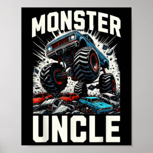 Monster Truck Uncle Vintag Monster LKW Liebhaber m Poster