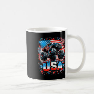 Monster Truck USA Amerikanische Flagge 4. Juli Kaffeetasse