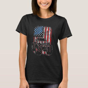 Monster Truck Usa Flag 4. Juli Patriotische Kinder T-Shirt