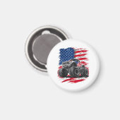 Monster Truck USA Flag Amerikaner Magnet (Vorderseite/Rückseite)