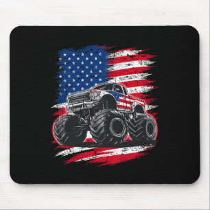 Monster Truck USA-Flagge Amerikanisch Für Frauen M Mousepad