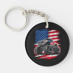 Monster Truck USA-Flagge Amerikanisch Schlüsselanhänger