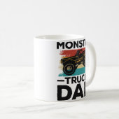 Monster Truck Vater Kaffeetasse (VorderseiteRechts)
