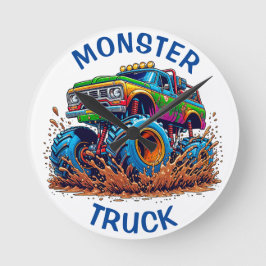 Monster Truck Wall Clock Runde Wanduhr