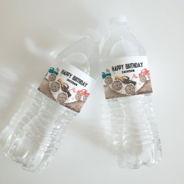 Monster Truck Water Flasche Wasserflaschenetikett