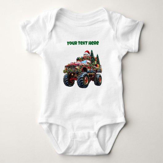 Monster Truck Weihnachten - Babykleidung Baby Strampler (Vorderseite)