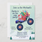 Monster Truck Weihnachten Party Einladung (Vorderseite)