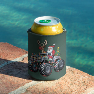 Monster Truck Weihnachten Santa Feiertag Kinder Dosenkühler