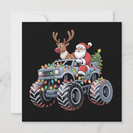 Monster Truck Weihnachten Santa Rentier Urlaub (Vorderseite)