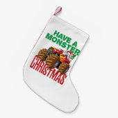 Monster Truck Weihnachten Weihnachtsmann Jungen Kl Kleiner Weihnachtsstrumpf (Vorderansicht (hängend))