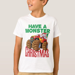 Monster Truck Weihnachten Weihnachtsmann Jungen Kl T-Shirt
