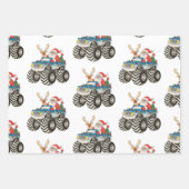 Monster Truck Weihnachts-Weihnachtsfest Geschenkpapier Set (Vorderseite)