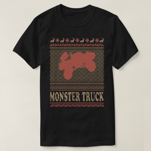 Monster Truck Weihnachtsgeschenk Racing Moderne Fu T-Shirt (Design vorne)