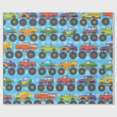 Monster Truck Wrapper Geschenkpapier (Flach)