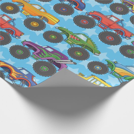 Monster Truck Wrapper Geschenkpapier (Ecke)