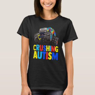 Monster Truck zerstört Austim Autismus-Bewusstsei T-Shirt