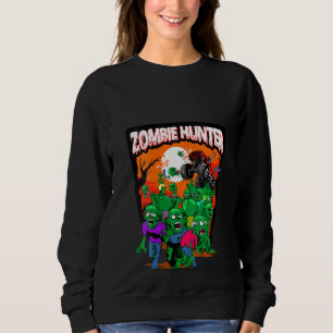 Monster Truck Zombie Hunter Halloween Undea Sweatshirt