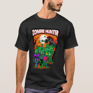 Monster Truck Zombie Hunter Halloween Untoten Kilo T-Shirt