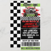 Monster Truck Zombie Invite Einladung (Vorne/Hinten)