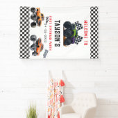 Monster Trucks 1. Geburtstag Party Banner - Vroom (InSitu)