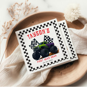 Monster Trucks 1. Geburtstag Party Serviette