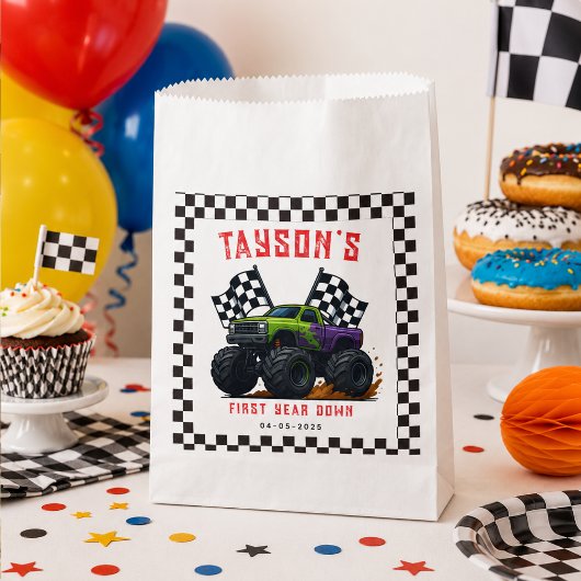 Monster Trucks 1. Geburtstagsfeier Geschenktütchen