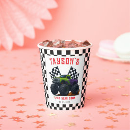 Monster Trucks 1st Birthday Party  Pappbecher