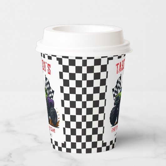 Monster Trucks 1st Birthday Party Pappbecher (Rechts)