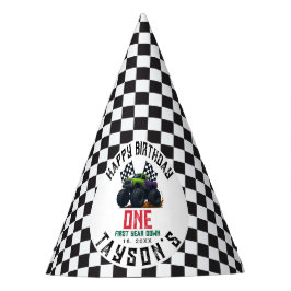 Monster Trucks 1st Birthday Vroom Party Partyhütchen