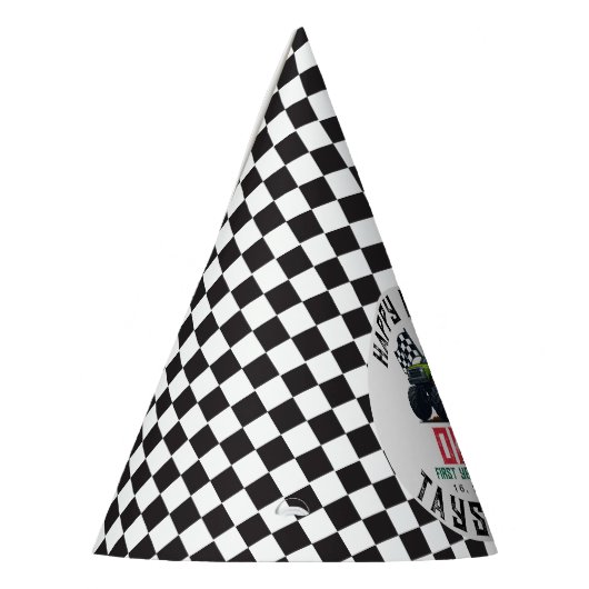 Monster Trucks 1st Birthday Vroom Party Partyhütchen (Links)