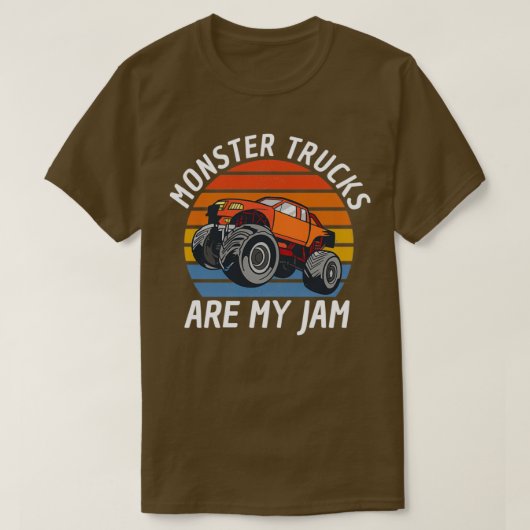 Monster Trucks Are My Jam Big Wheels 3 T-Shirt (Design vorne)