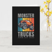Monster Trucks Are My Jam Fan Quote Karte (Gelbe Blume)