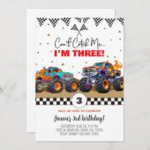 Monster trucks boy birthday invitation. invitation einladung (Vorne/Hinten)