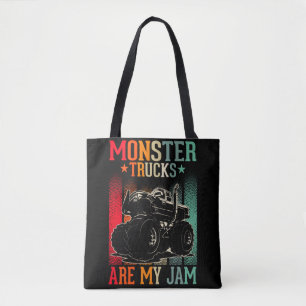 Monster Trucks Boys Girls Monster Truck Retro Tasche