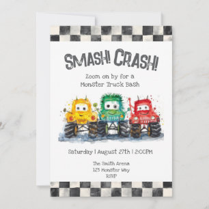 Monster Trucks Einladung zum Geburtstag