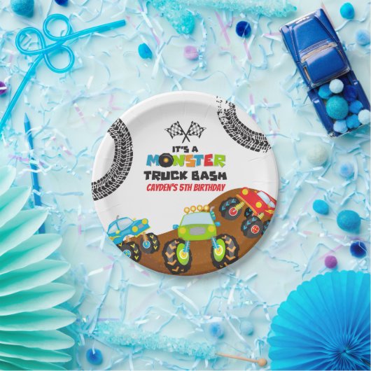 Monster Trucks Geburtstag Pappteller (Party)