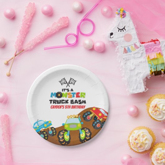 Monster Trucks Geburtstag Pappteller (Party)