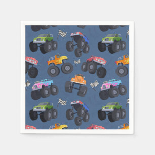 Monster Trucks Geburtstagsparty Blue Serviette
