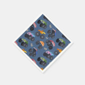 Monster Trucks Geburtstagsparty Blue Serviette (Ecke)