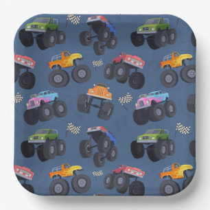 Monster Trucks Geburtstagsparty Pappteller