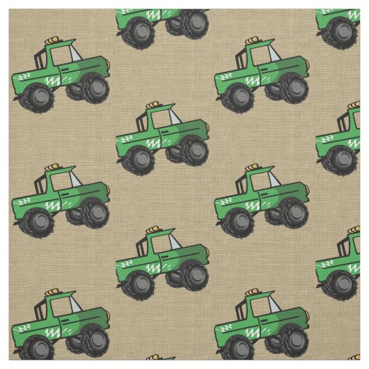 Monster Trucks Green Stoff (Muster)