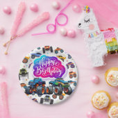 Monster Trucks Happy Birthday Pappteller (Party)