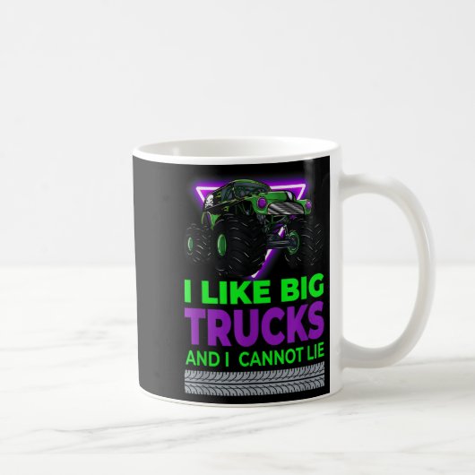 Monster Trucks - I Like Big Trucks And I Cannot Li Kaffeetasse (Rechts)