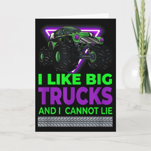 Monster Trucks - I Like Big Trucks And I Cannot Li Karte (Vorderseite)