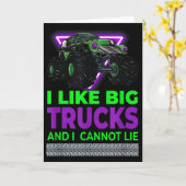 Monster Trucks - I Like Big Trucks And I Cannot Li Karte (Gelbe Blume)