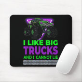 Monster Trucks - I Like Big Trucks And I Cannot Li Mousepad (Mit Mouse)