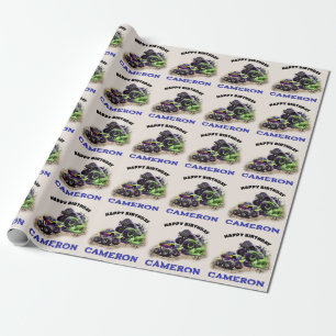 Monster Trucks im Schlamm Geschenkpapier